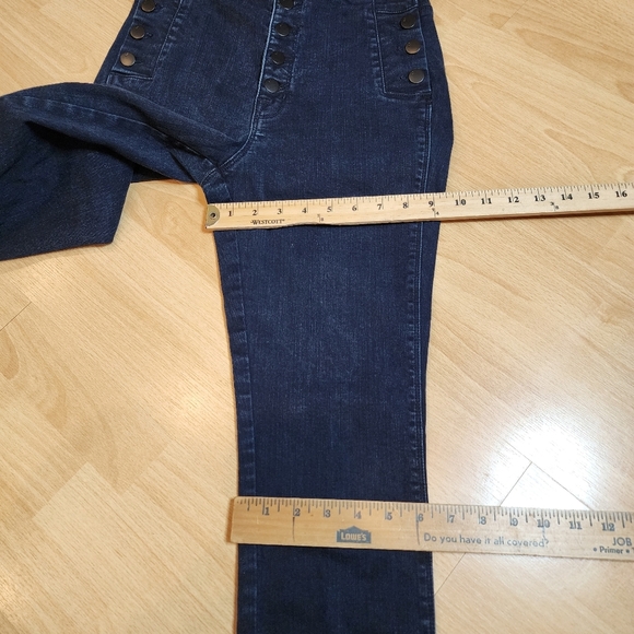 J Brand Natasha Sky High Skinny Jeans Stretch Denim Size 29 Bluebird Darkwash - Picture 10 of 16